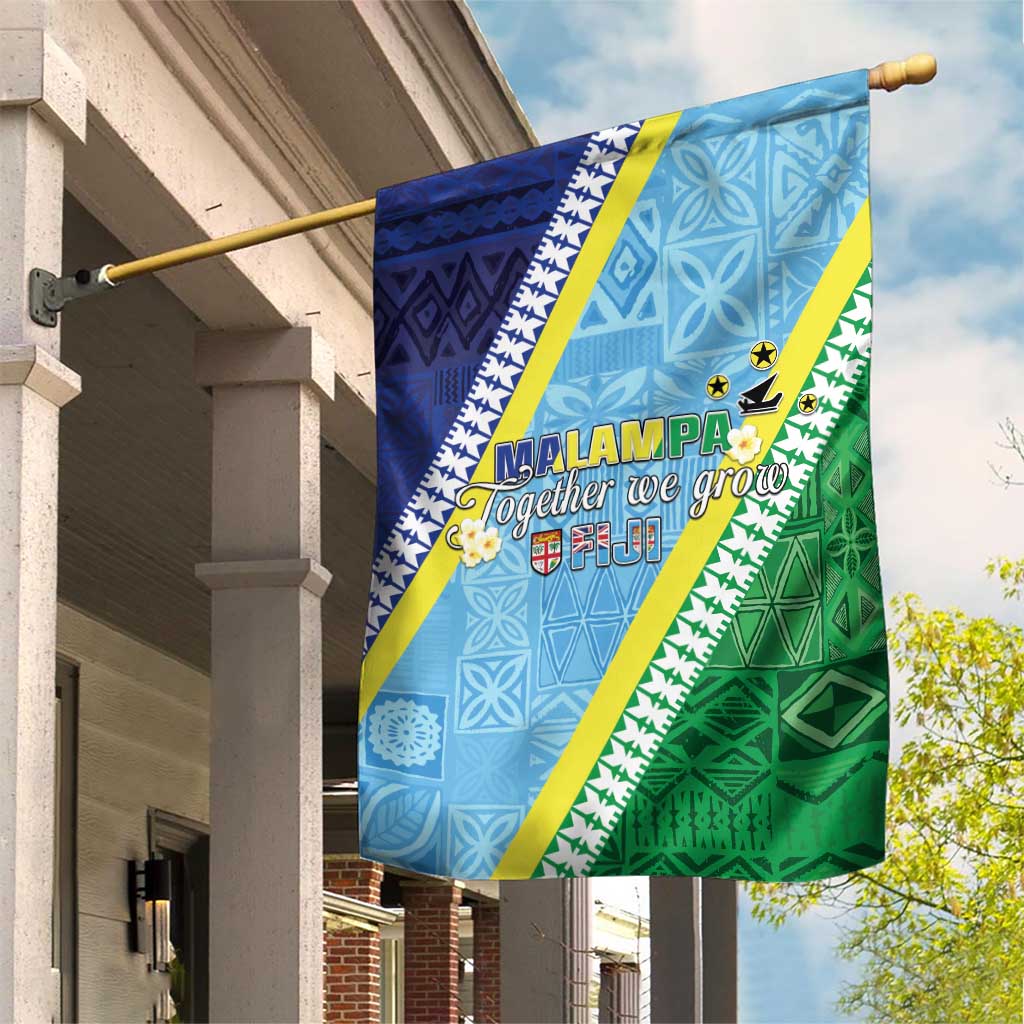 Love Malampa Fiji Day Garden Flag Together We Grow LT05 House Flag Blue - Polynesian Pride