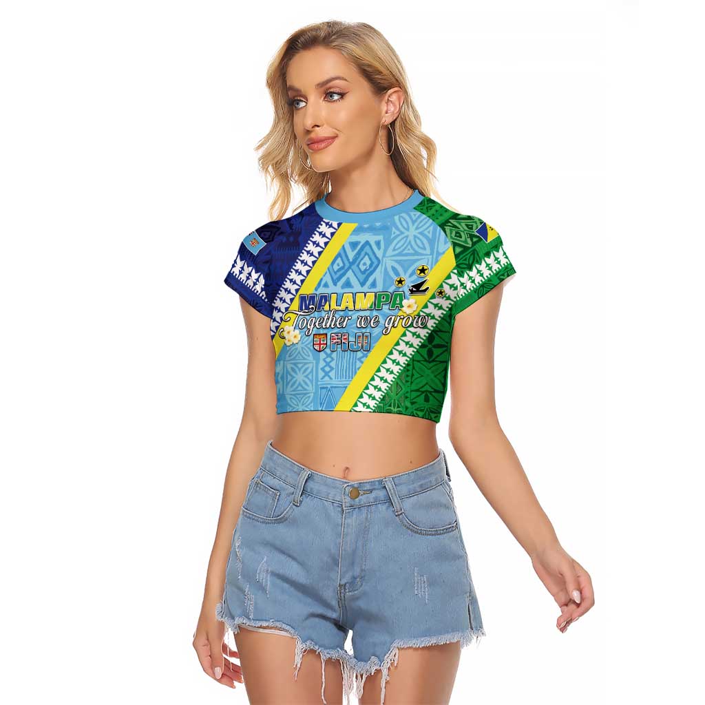 Love Malampa Fiji Day Raglan Cropped T Shirt Together We Grow