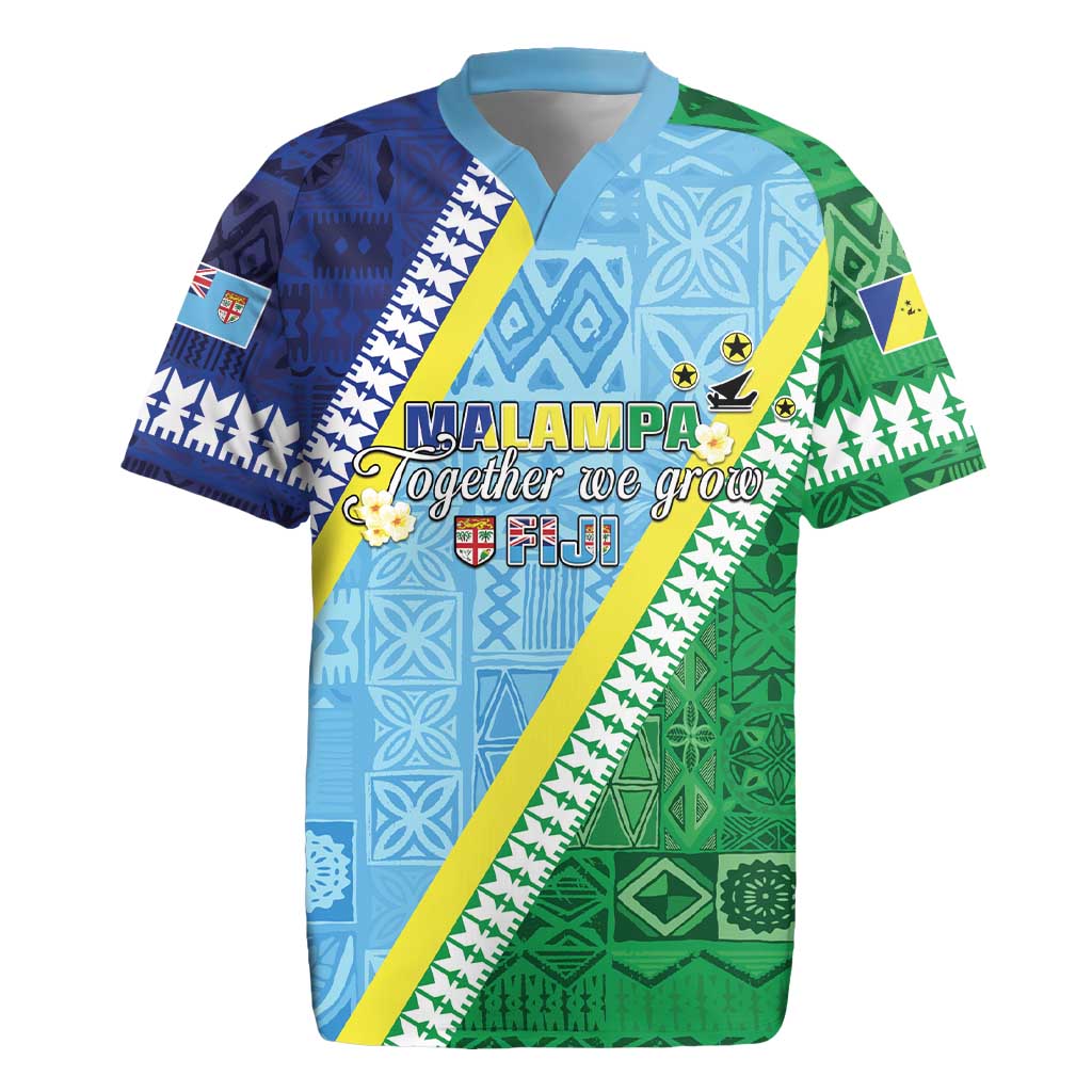 Love Malampa Fiji Day Rugby Jersey Together We Grow LT05 Blue - Polynesian Pride