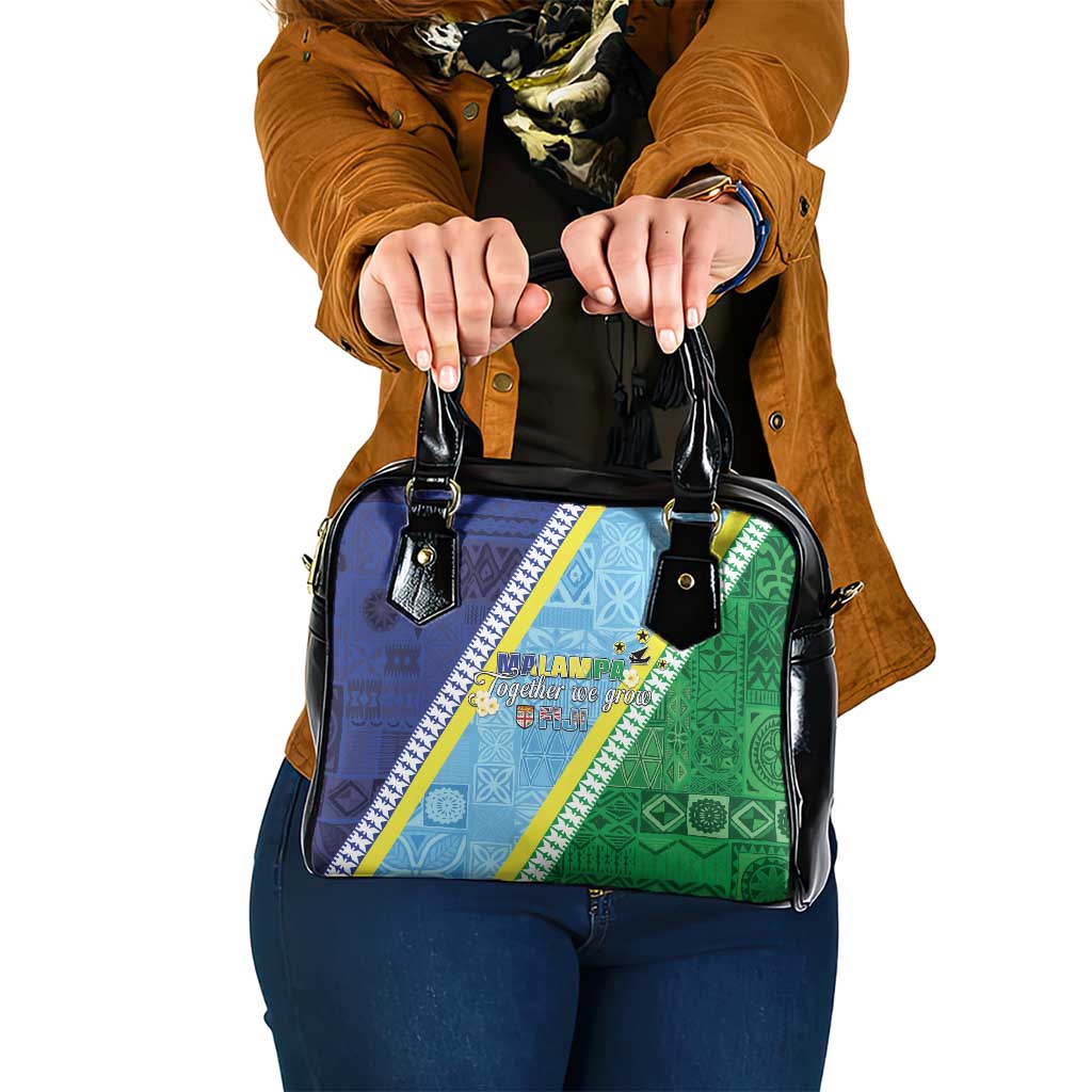 Love Malampa Fiji Day Shoulder Handbag Together We Grow LT05 One Size Blue - Polynesian Pride