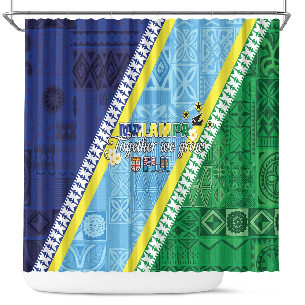 Love Malampa Fiji Day Shower Curtain Together We Grow LT05 Blue - Polynesian Pride