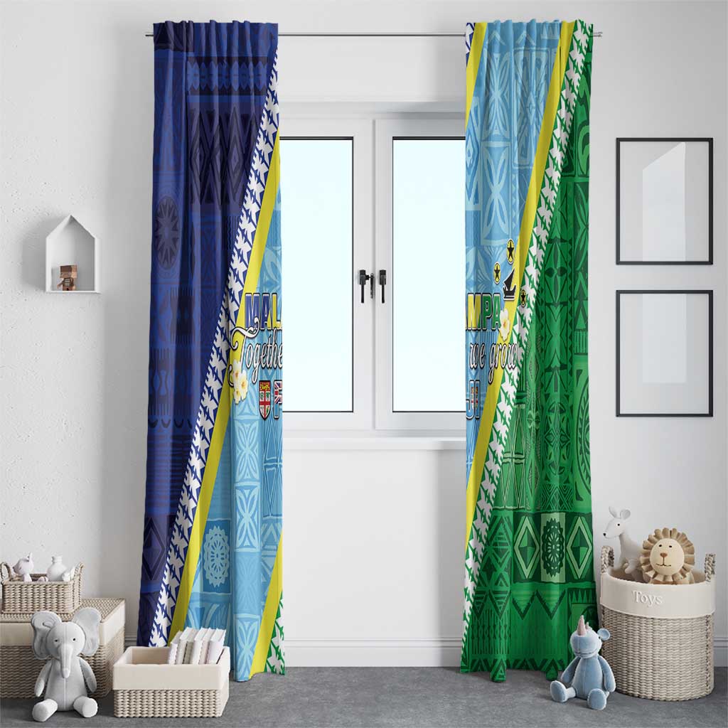 Love Malampa Fiji Day Window Curtain Together We Grow LT05 - Polynesian Pride