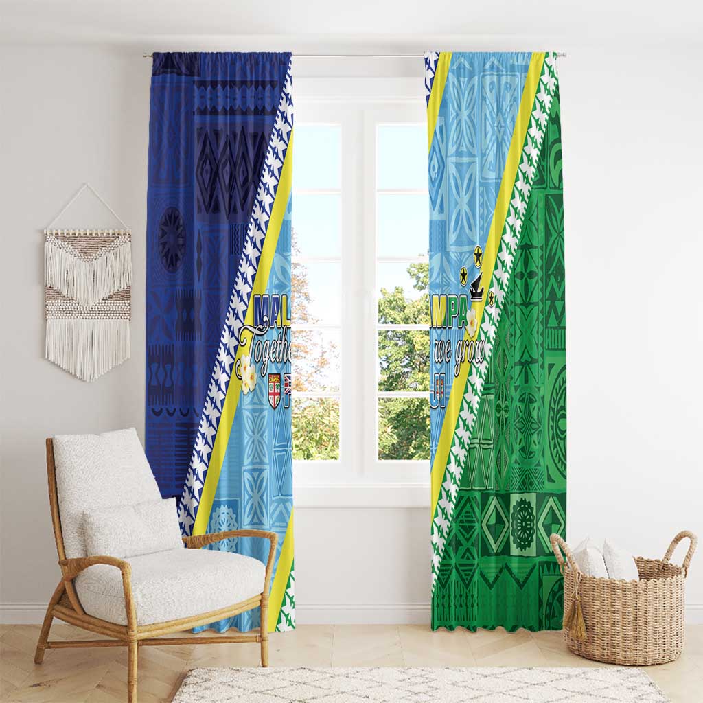 Love Malampa Fiji Day Window Curtain Together We Grow LT05 - Polynesian Pride