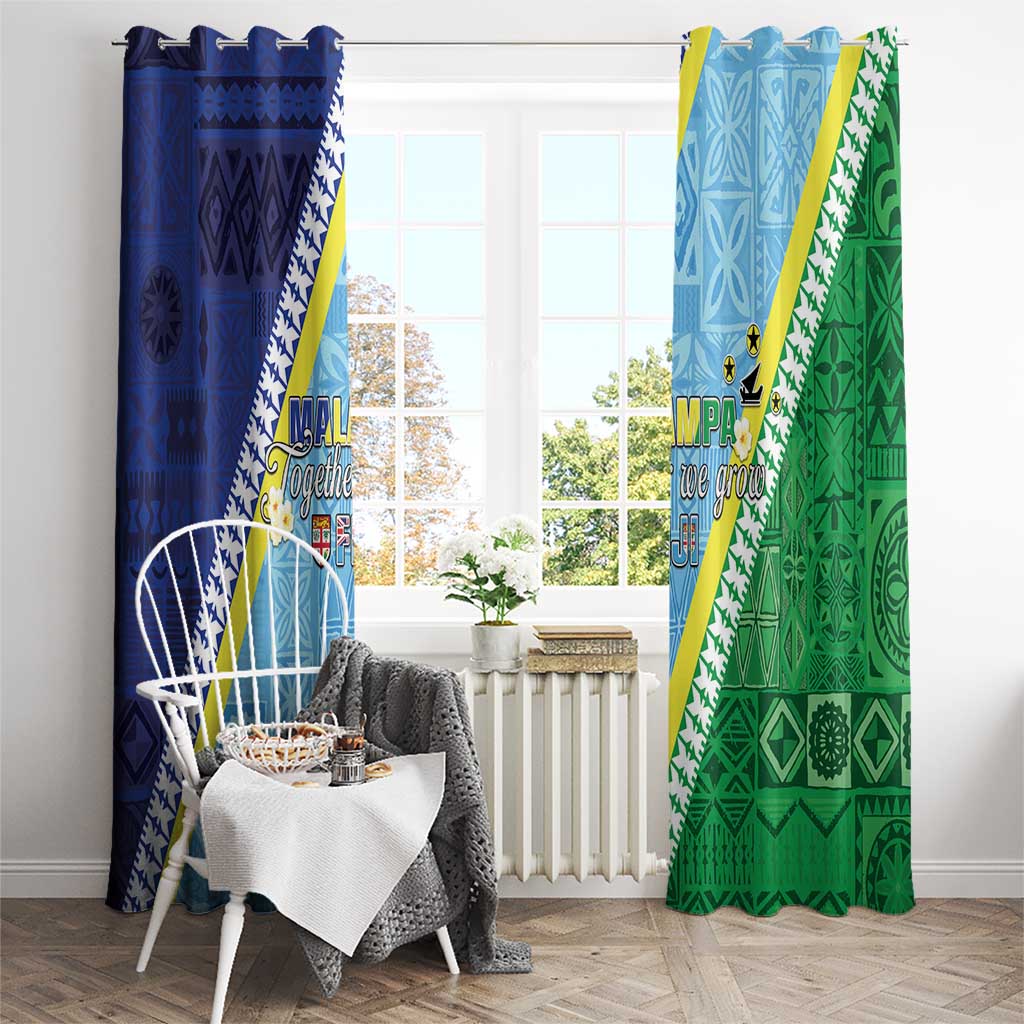 Love Malampa Fiji Day Window Curtain Together We Grow LT05 - Polynesian Pride