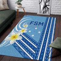 Federated States of Micronesia Area Rug Happy 38th Independence Anniversary LT05 Blue - Polynesian Pride