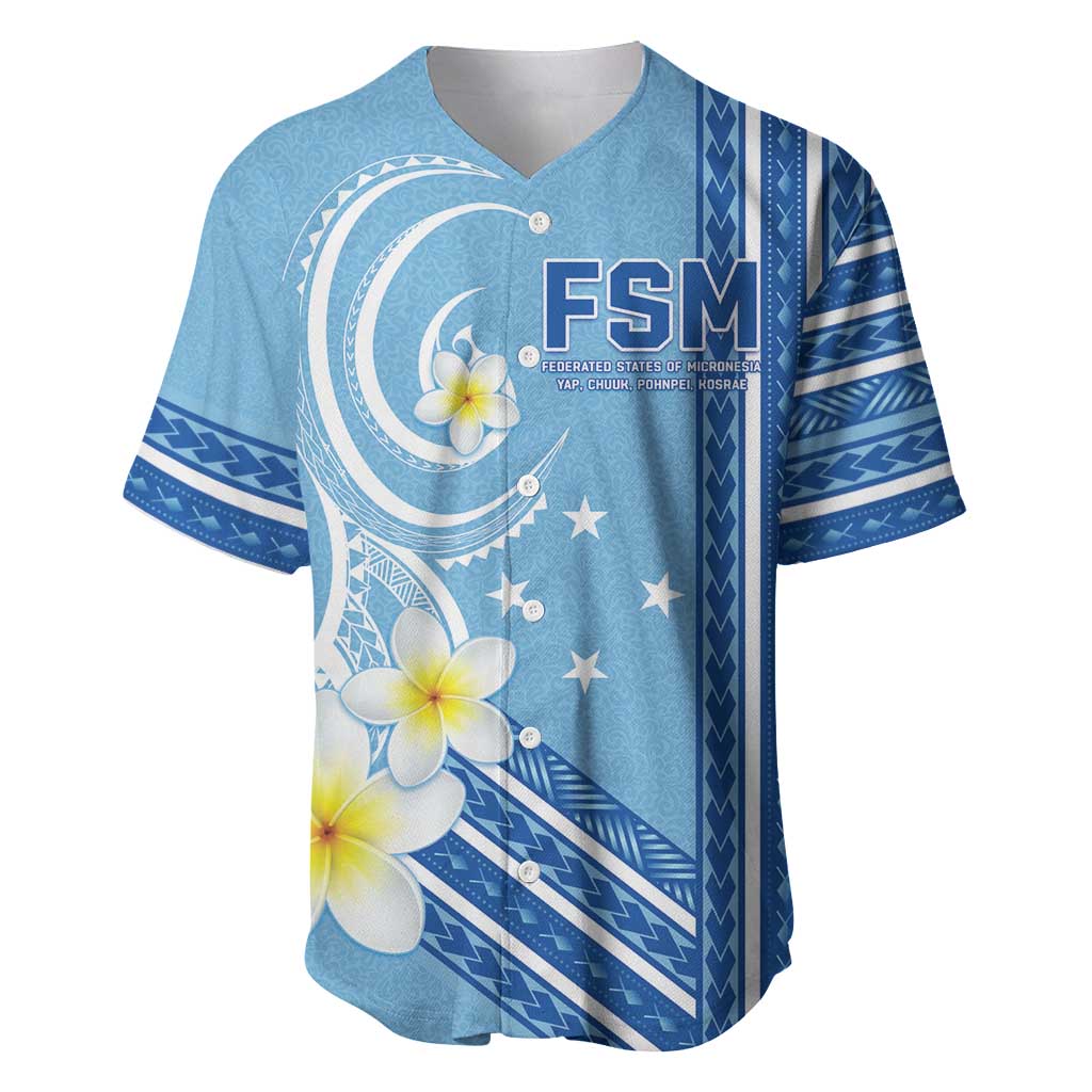 Personalised Federated States of Micronesia Baseball Jersey Happy 38th Independence Anniversary LT05 Blue - Polynesian Pride
