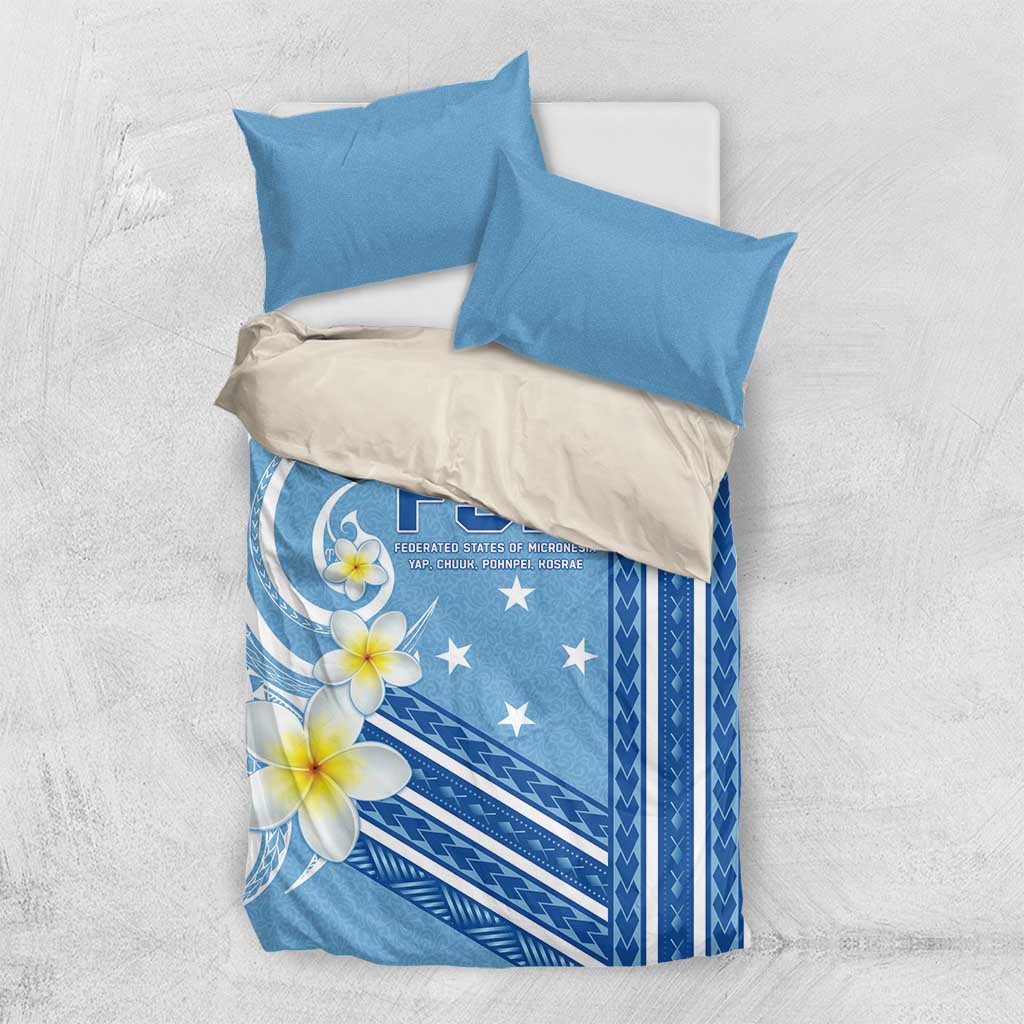 Federated States of Micronesia Bedding Set Happy 38th Independence Anniversary LT05 US Twin 172cm x 218cm Blue - Polynesian Pride
