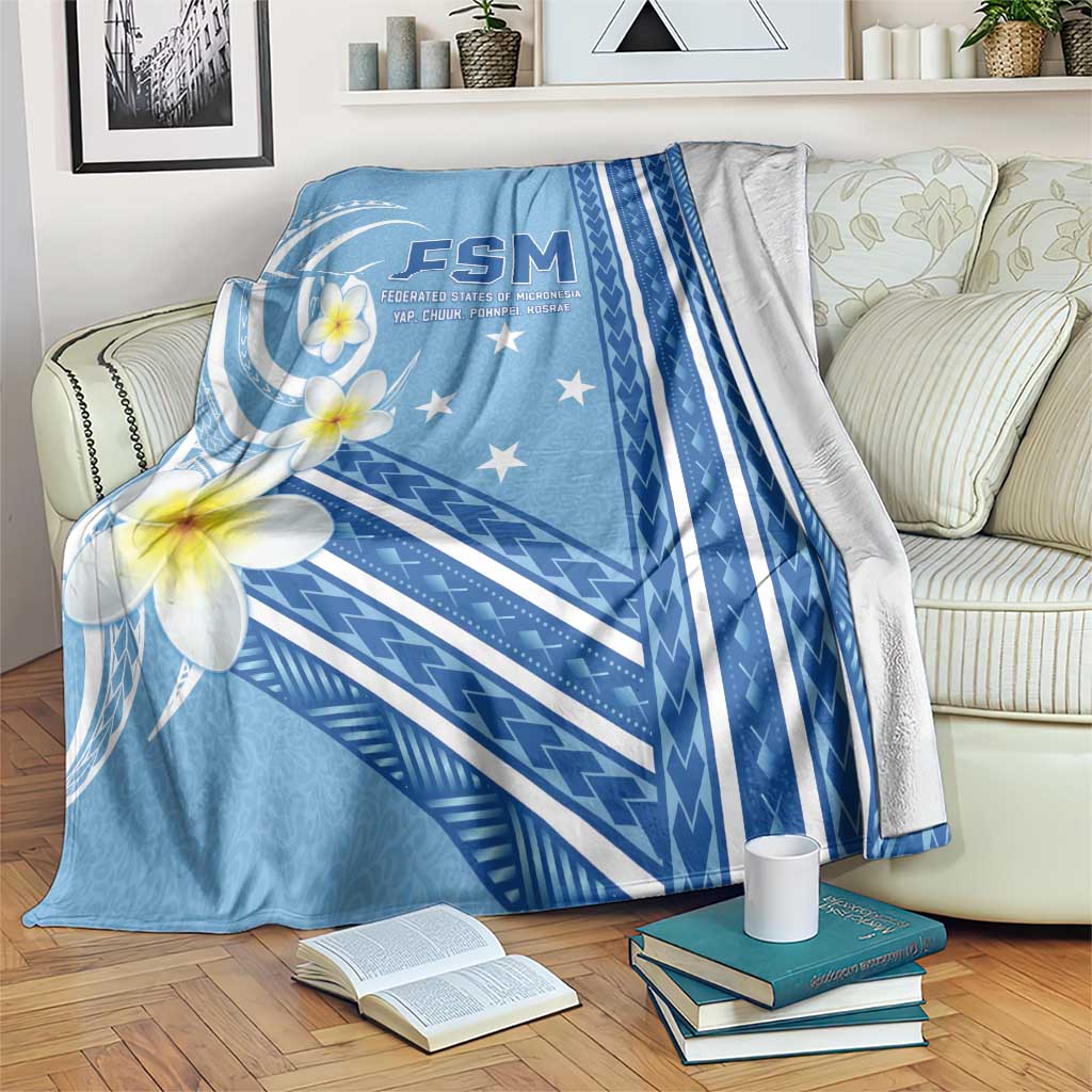 Federated States of Micronesia Blanket Happy 38th Independence Anniversary LT05 Blue - Polynesian Pride