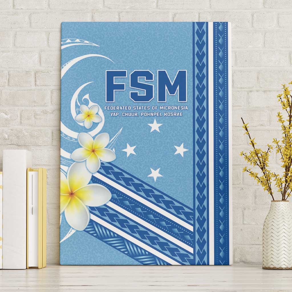 Federated States of Micronesia Canvas Wall Art Happy 38th Independence Anniversary LT05 Without Frame Blue - Polynesian Pride