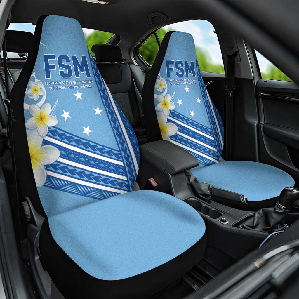 Federated States of Micronesia Car Seat Cover Happy 38th Independence Anniversary LT05 One Size Blue - Polynesian Pride