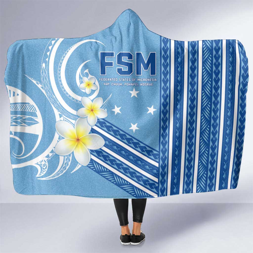 Federated States of Micronesia Hooded Blanket Happy 38th Independence Anniversary LT05 One Size Blue - Polynesian Pride
