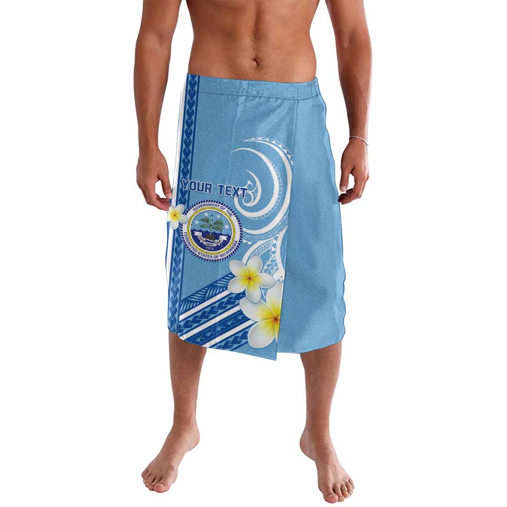 Personalised Federated States of Micronesia Lavalava Happy 38th Independence Anniversary LT05 Blue - Polynesian Pride