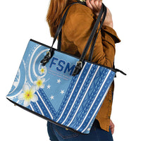 Federated States of Micronesia Leather Tote Bag Happy 38th Independence Anniversary LT05 - Polynesian Pride