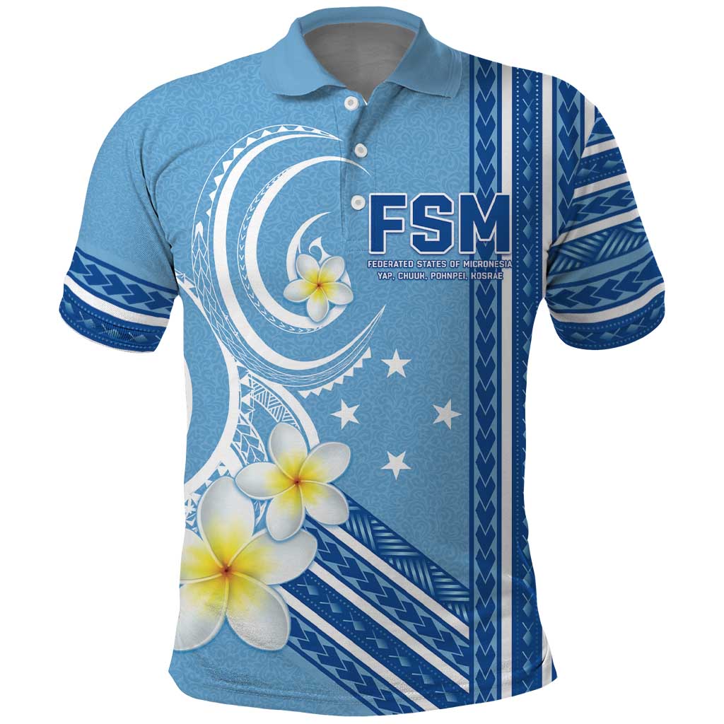 Personalised Federated States of Micronesia Polo Shirt Happy 38th Independence Anniversary LT05 Blue - Polynesian Pride