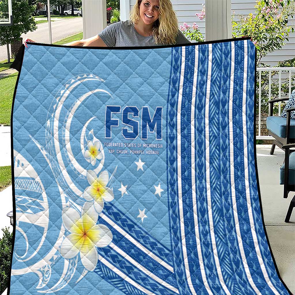 Federated States of Micronesia Quilt Happy 38th Independence Anniversary LT05 Blue - Polynesian Pride