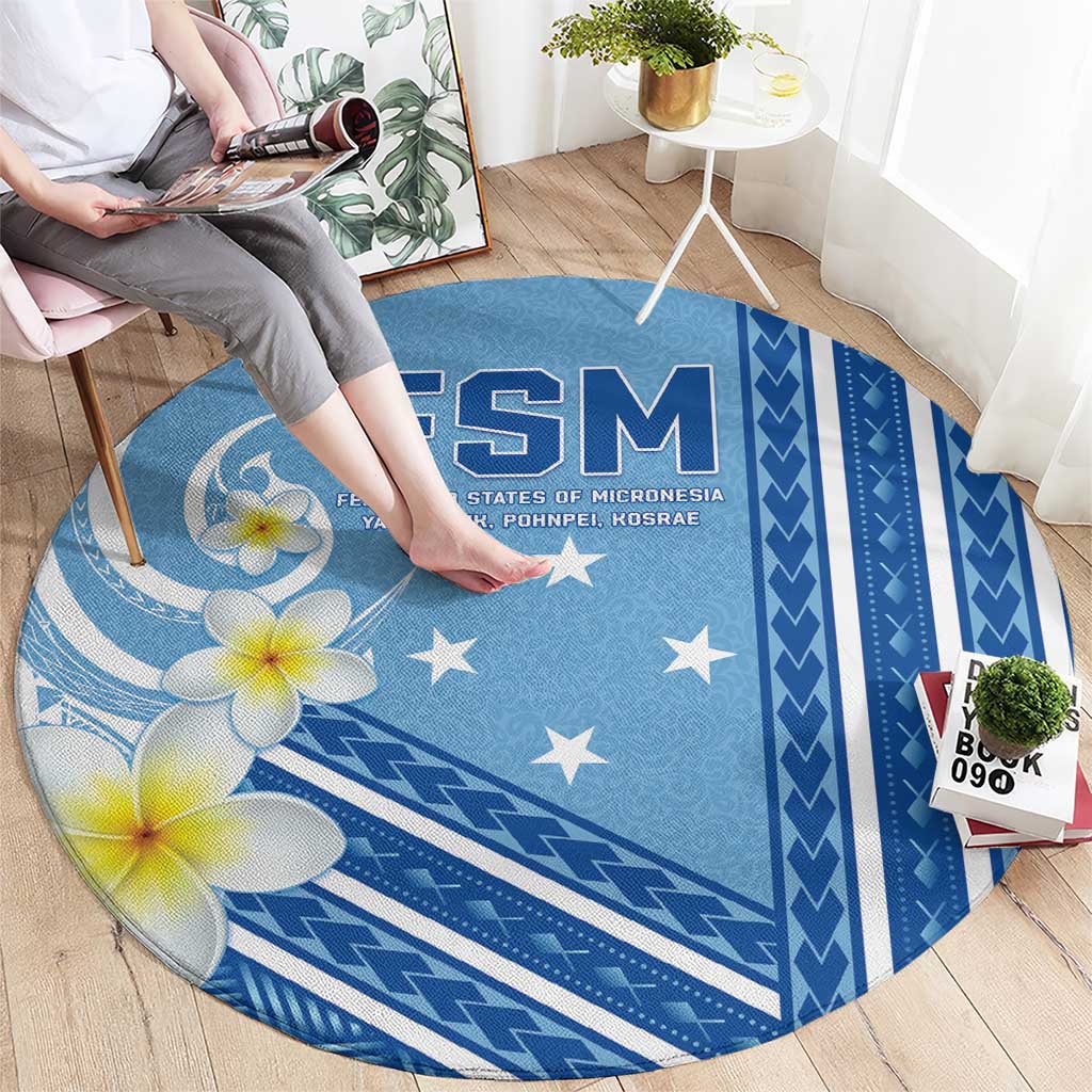 Federated States of Micronesia Round Carpet Happy 38th Independence Anniversary LT05 - Polynesian Pride