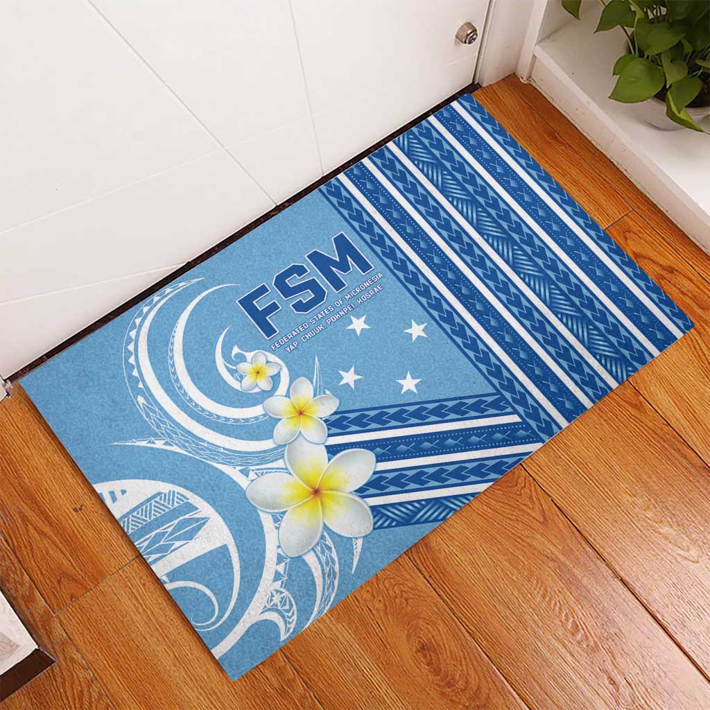 Federated States of Micronesia Rubber Doormat Happy 38th Independence Anniversary LT05 - Polynesian Pride