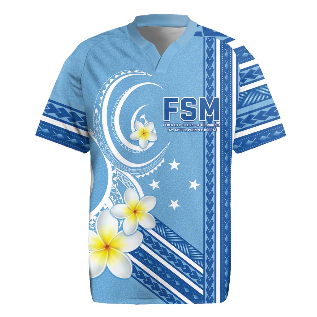 Personalised Federated States of Micronesia Rugby Jersey Happy 38th Independence Anniversary LT05 Blue - Polynesian Pride