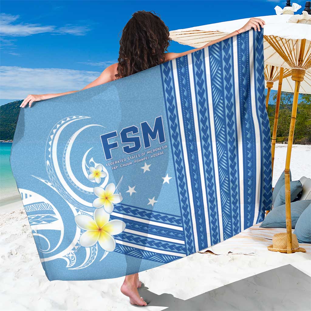 Federated States of Micronesia Sarong Happy 38th Independence Anniversary LT05 One Size 44 x 66 inches Blue - Polynesian Pride