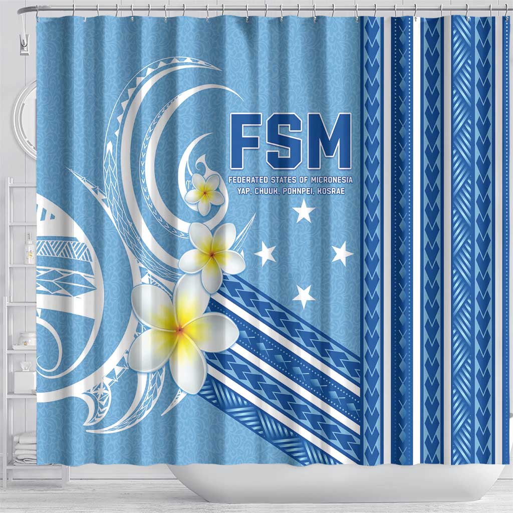 Federated States of Micronesia Shower Curtain Happy 38th Independence Anniversary LT05 - Polynesian Pride