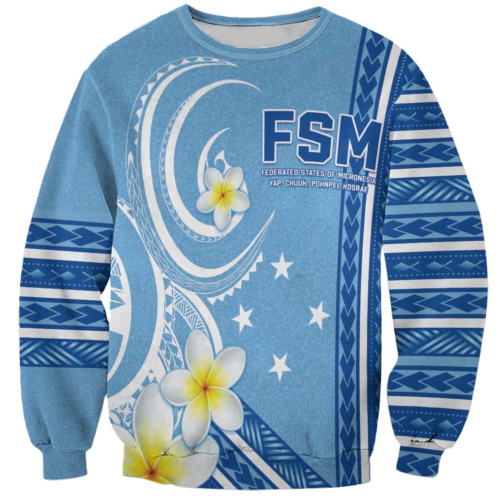 Personalised Federated States of Micronesia Sweatshirt Happy 38th Independence Anniversary LT05 Unisex Blue - Polynesian Pride