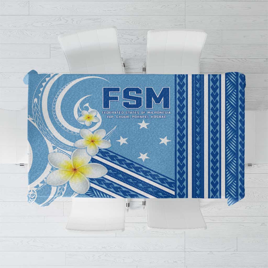 Federated States of Micronesia Tablecloth Happy 38th Independence Anniversary LT05 Blue - Polynesian Pride