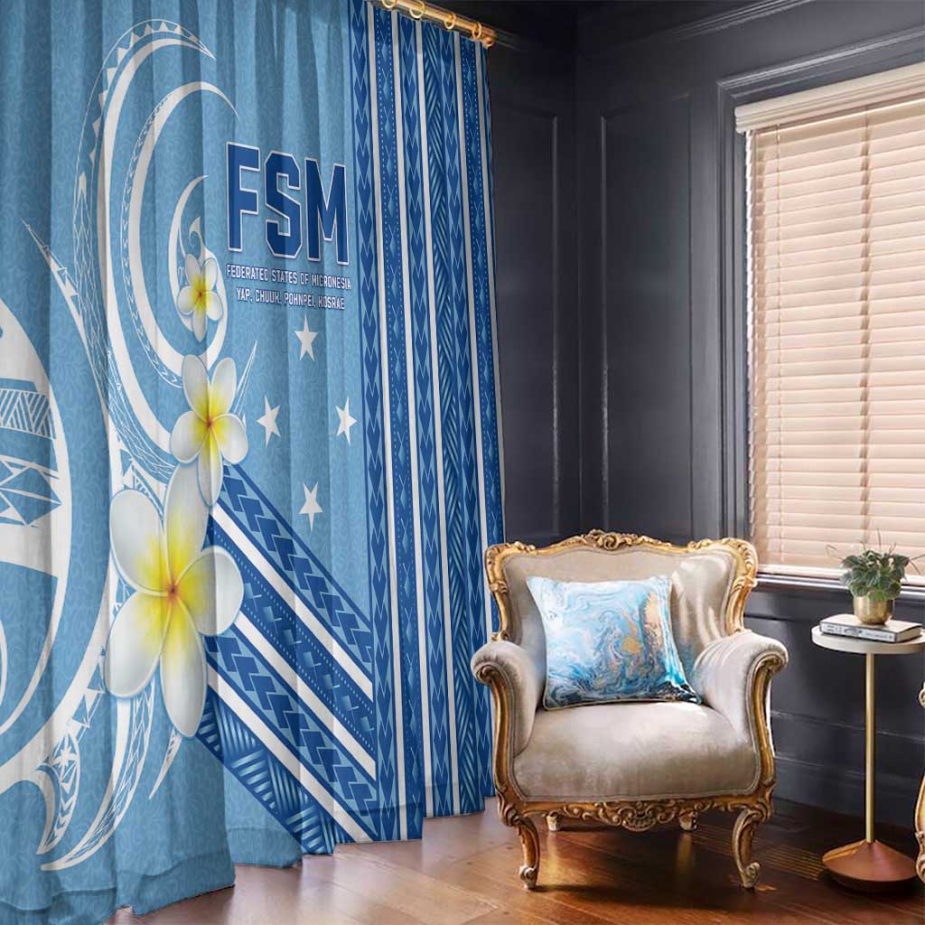 Federated States of Micronesia Window Curtain Happy 38th Independence Anniversary LT05 - Polynesian Pride