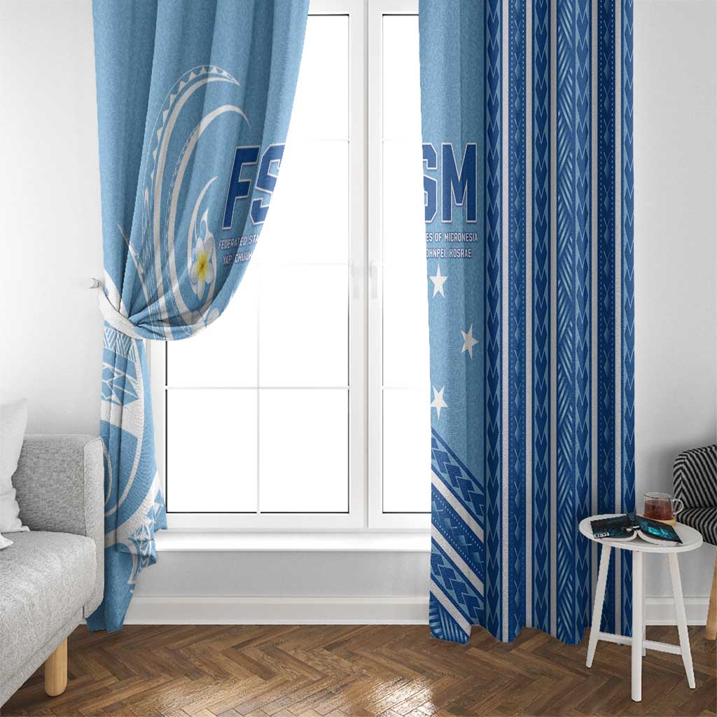Federated States of Micronesia Window Curtain Happy 38th Independence Anniversary LT05 - Polynesian Pride