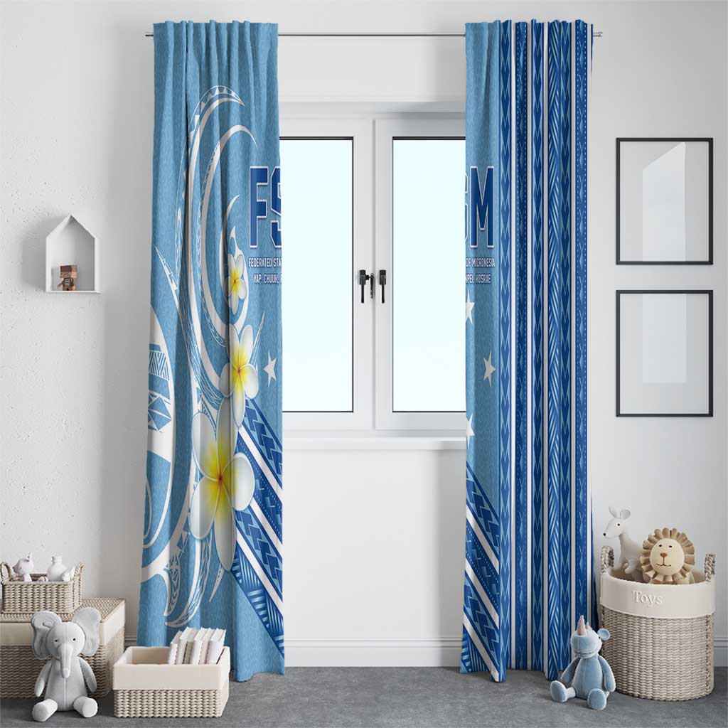 Federated States of Micronesia Window Curtain Happy 38th Independence Anniversary LT05 - Polynesian Pride