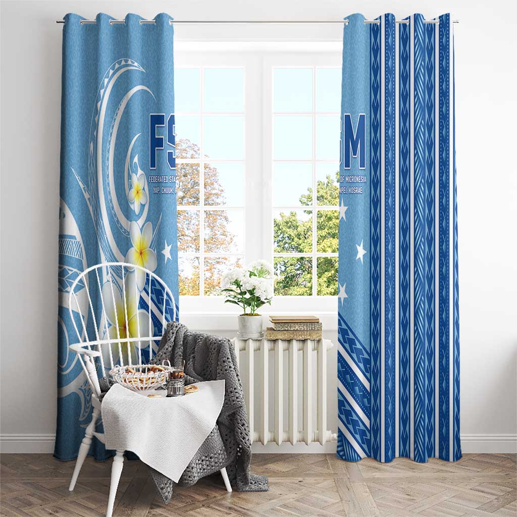 Federated States of Micronesia Window Curtain Happy 38th Independence Anniversary LT05 - Polynesian Pride