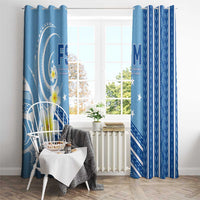 Federated States of Micronesia Window Curtain Happy 38th Independence Anniversary LT05 - Polynesian Pride