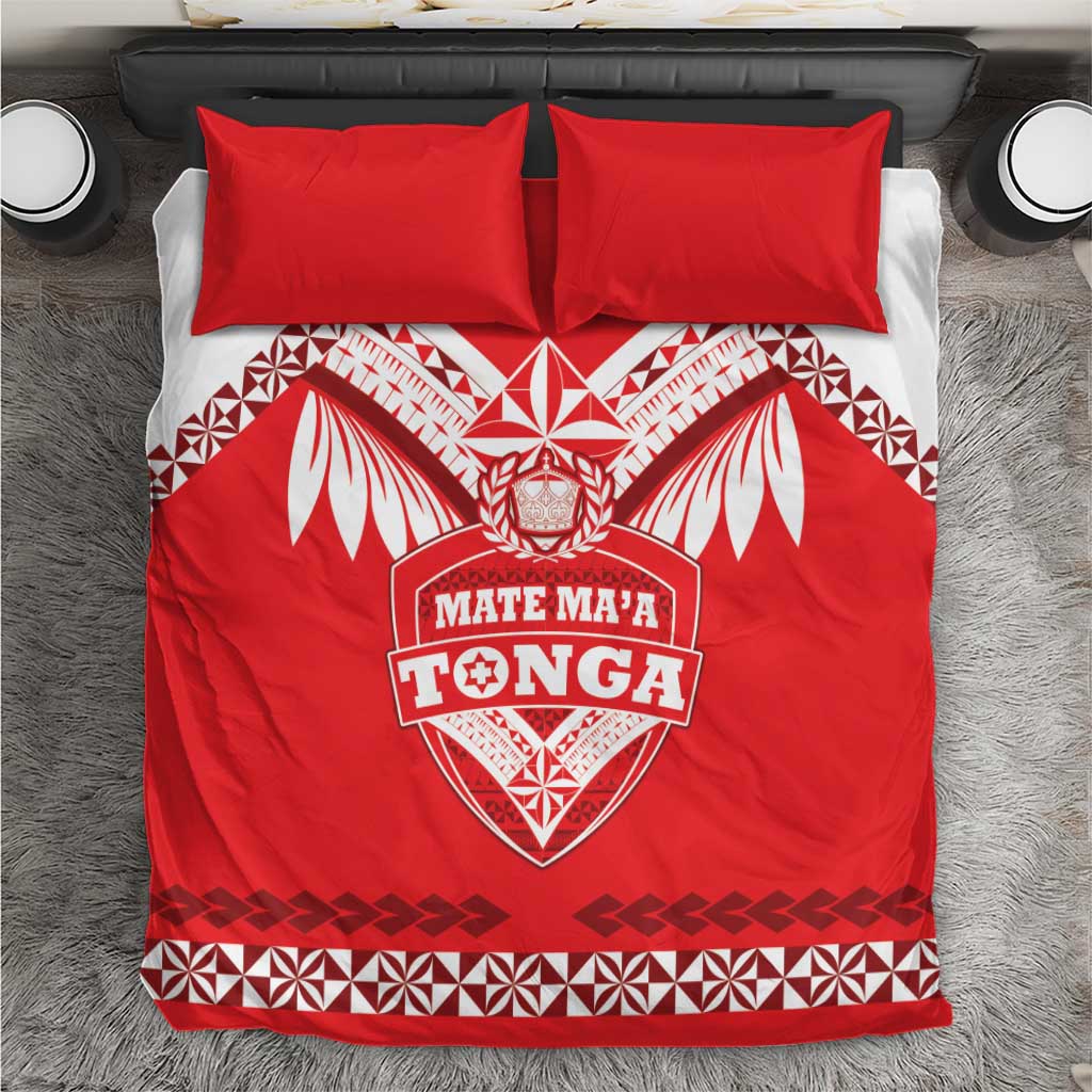 Tonga Mate Maa Rugby Bedding Set Go Champions LT05 Red - Polynesian Pride