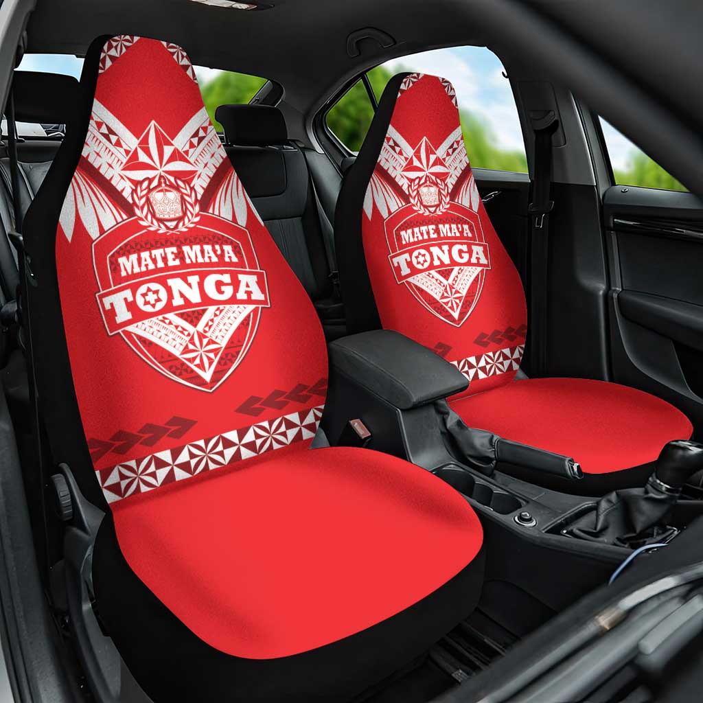 Tonga Mate Maa Rugby Car Seat Cover Go Champions LT05 One Size Red - Polynesian Pride