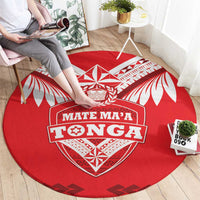 Tonga Mate Maa Rugby Round Carpet Go Champions LT05 - Polynesian Pride