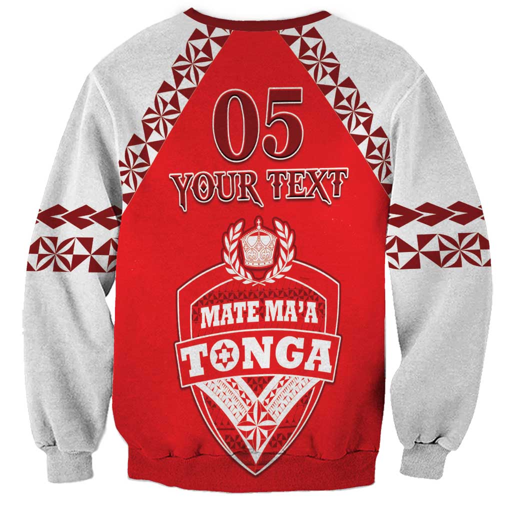 Custom Tonga Mate Maa Rugby Sweatshirt Go Champions LT05 - Polynesian Pride