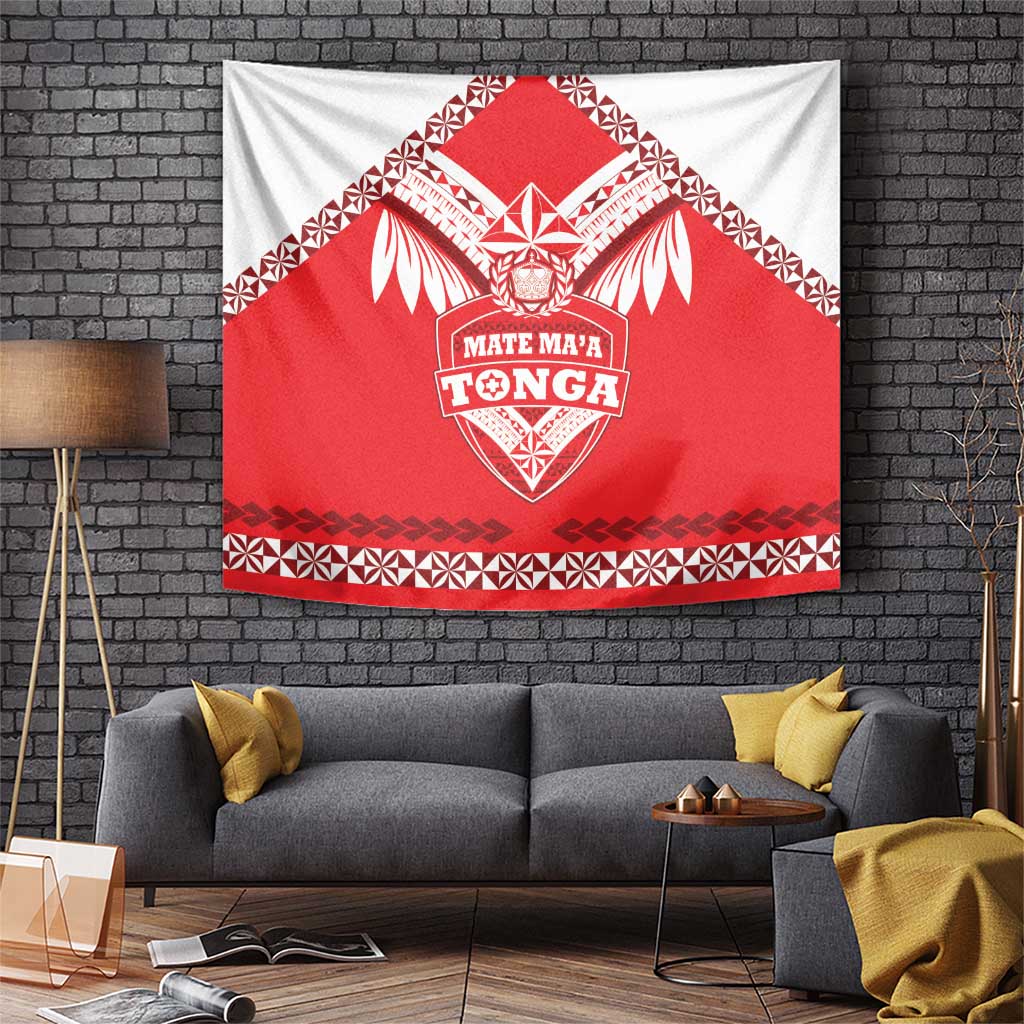 Tonga Mate Maa Rugby Tapestry Go Champions LT05 Red - Polynesian Pride