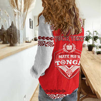 Custom Tonga Mate Maa Rugby Women Casual Shirt Go Champions LT05 - Polynesian Pride