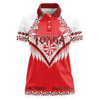 Custom Tonga Mate Maa Rugby Women Polo Shirt Go Champions LT05 Female Red - Polynesian Pride