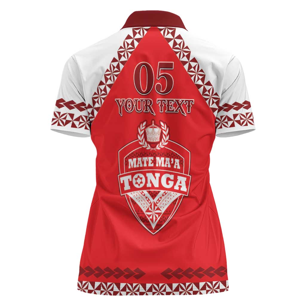 Custom Tonga Mate Maa Rugby Women Polo Shirt Go Champions LT05 - Polynesian Pride