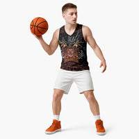 Aloha Halloween Basketball Jersey Horror Tiki Heavy Metal Style LT05 - Polynesian Pride