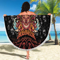 Aloha Halloween Beach Blanket Horror Tiki Heavy Metal Style LT05 - Polynesian Pride