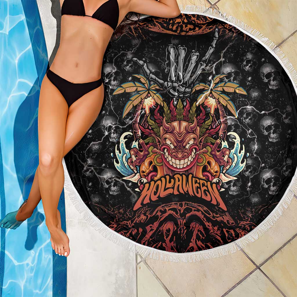 Aloha Halloween Beach Blanket Horror Tiki Heavy Metal Style LT05 - Polynesian Pride