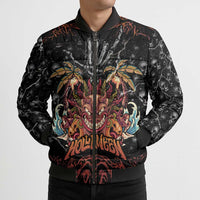 Aloha Halloween Bomber Puffer Jacket Horror Tiki Heavy Metal Style LT05 - Polynesian Pride
