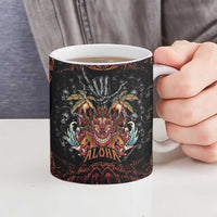 Aloha Halloween Ceramic Mug Horror Tiki Heavy Metal Style LT05 - Polynesian Pride