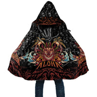 Aloha Halloween Cloak Horror Tiki Heavy Metal Style LT05 Unisex Black - Polynesian Pride