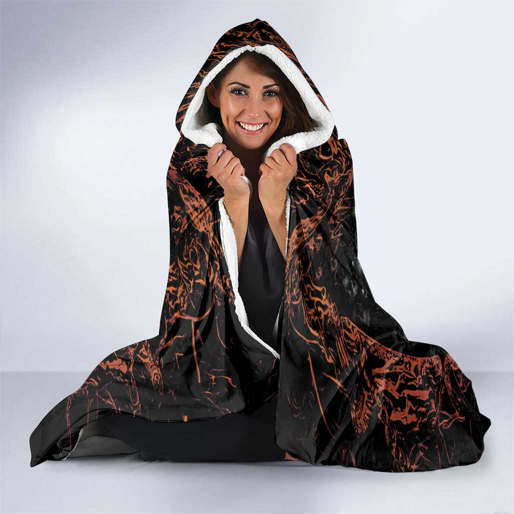 Aloha Halloween Hooded Blanket Horror Tiki Heavy Metal Style LT05 - Polynesian Pride