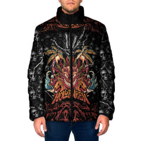 Aloha Halloween Padded Jacket Horror Tiki Heavy Metal Style LT05 Men Black - Polynesian Pride
