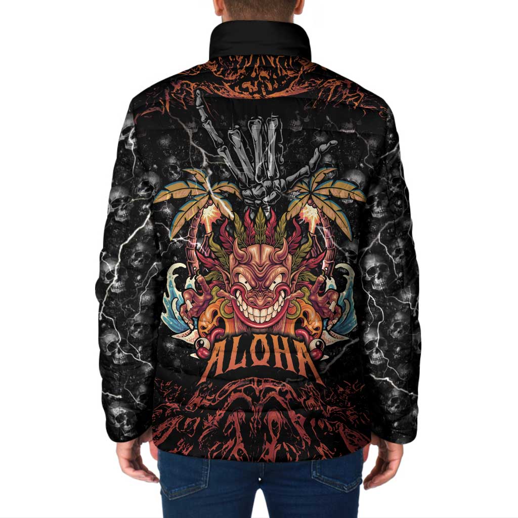 Aloha Halloween Padded Jacket Horror Tiki Heavy Metal Style LT05 - Polynesian Pride