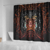 Aloha Halloween Shower Curtain Horror Tiki Heavy Metal Style LT05 - Polynesian Pride