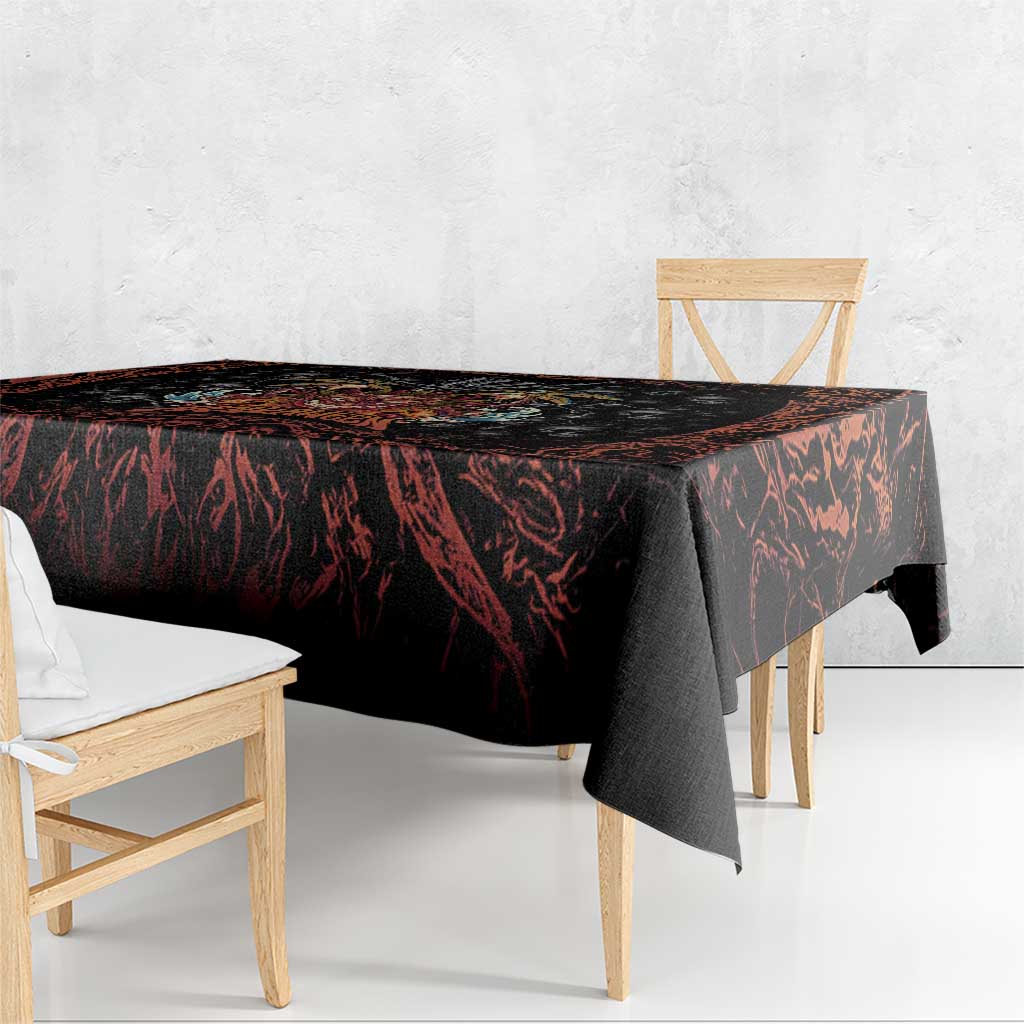 Aloha Halloween Tablecloth Horror Tiki Heavy Metal Style LT05 - Polynesian Pride